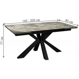 Стеклянный стол Dikline SFE140