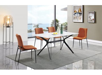 Обеденный стол Fenicia белый мрамор FV2666