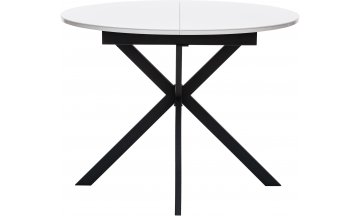 Стеклянный стол Капри белый / черный
