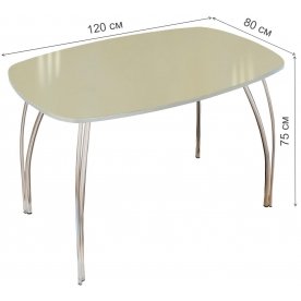 Стеклянный стол Лотос 1200 х 800