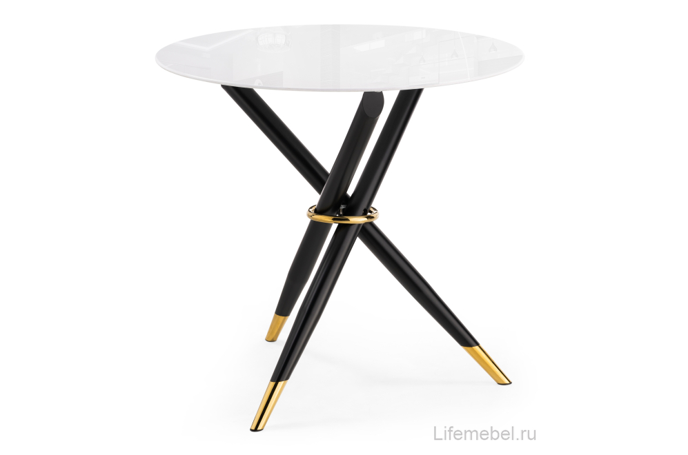 Стеклянный стол Rock white / black