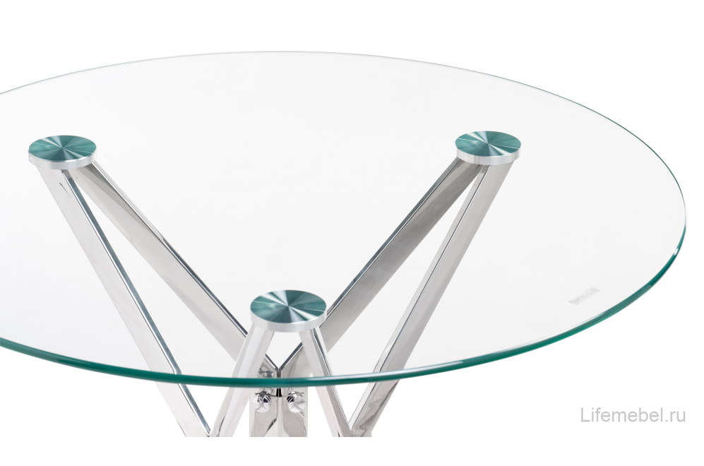 Стеклянный стол Roko 80 chrome