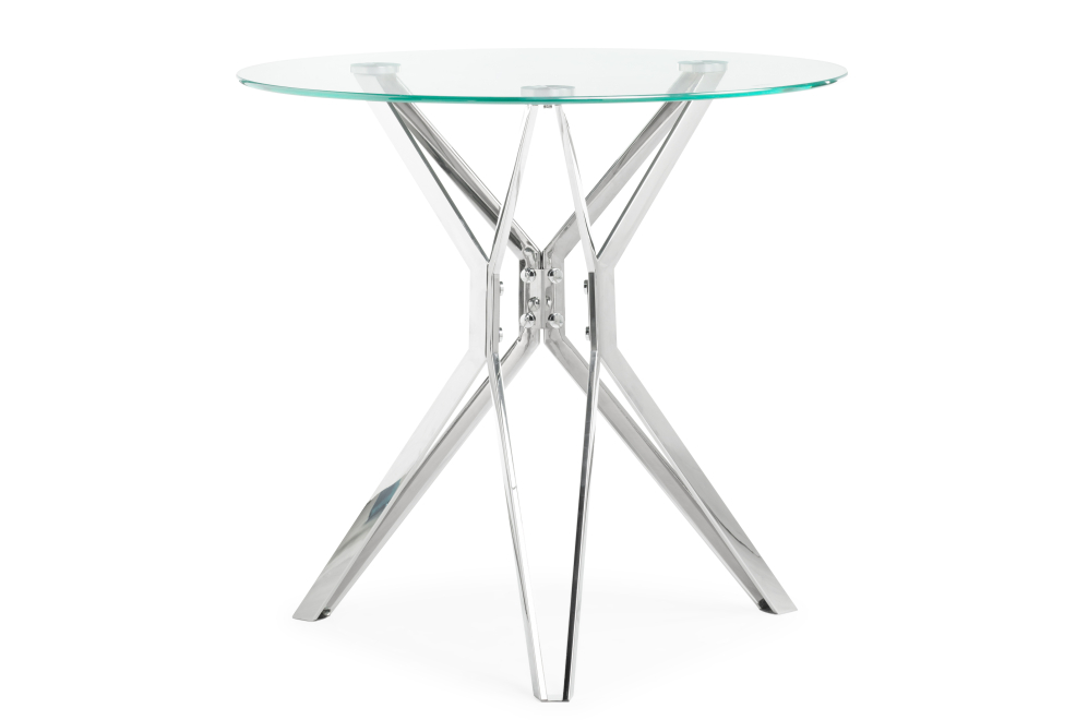 Стеклянный стол Roko 90 chrome