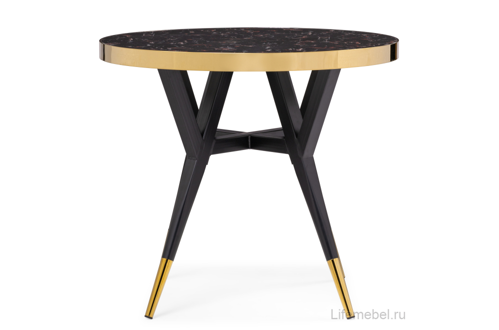 Стол Selina 80х72 black / gold