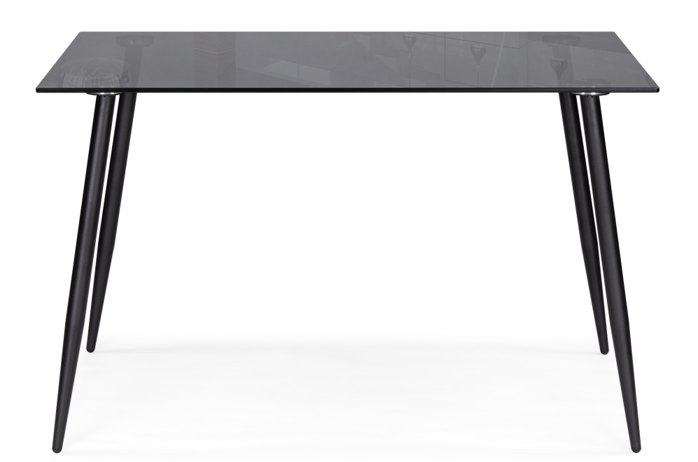 Стеклянный стол Smoke 120х80х75 clear gray / black