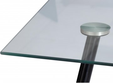 Обеденный стол Sophia (mod. 5003) 110х80х75 черный / прозрачный