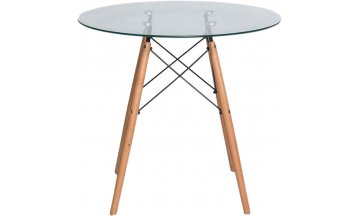 Стеклянный стол Юмико 100 clear / beech