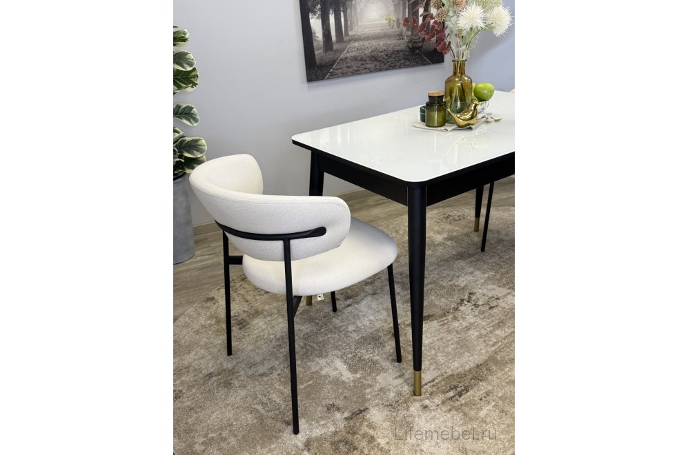 Стол 1100K венге / стекло белое глянец