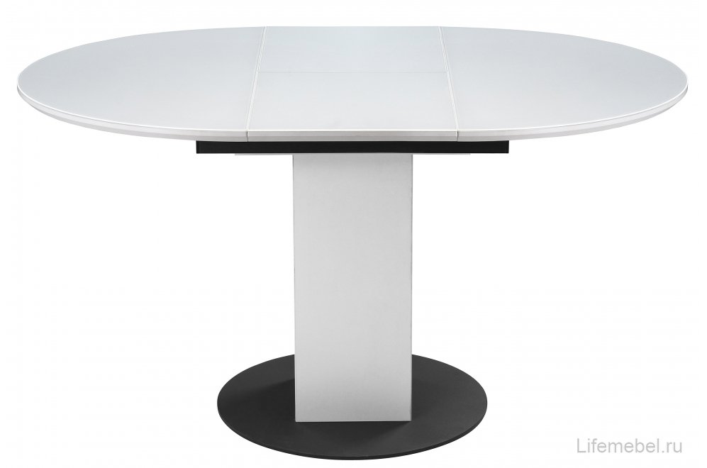 Стол на тумбе Бастиан белый / графит