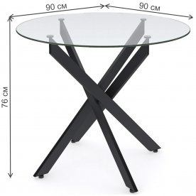 Стеклянный стол Dikline R90