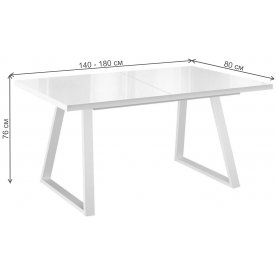 Стеклянный стол DikLine ZBS140