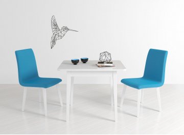 Стол из массива дерева Инфинити 900 белый сатин / белый