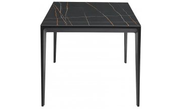 Керамический стол Нанна 160 черная керамика