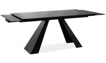 Стеклянный стол Salvadore 160 160-240/90/76 черный матовый / черный матовый