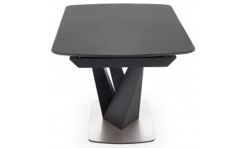 Стеклянный стол Patrizio 160-200/90/77 темно-серый / черный