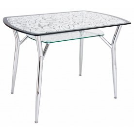 Стол стеклянный А6С-2 рисунок венге