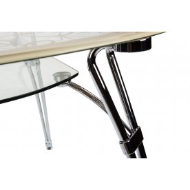 Стол стеклянный А7С-2 рисунок крем