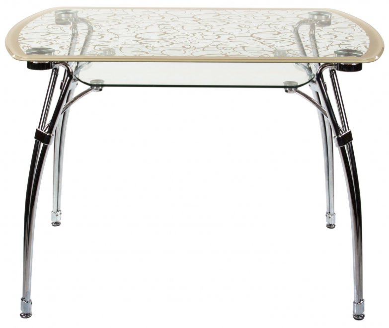 Стол стеклянный А7С-2 рисунок крем