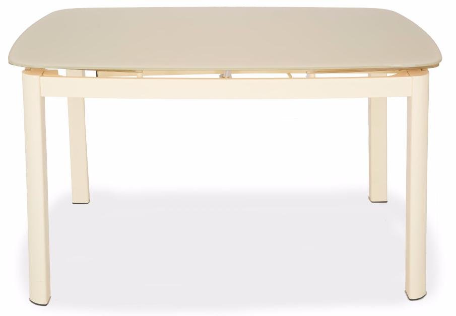 Стол стеклянный DT6236B раскладной milk (h31)