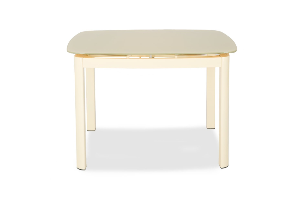 Стол стеклянный DT6236B раскладной milk (h31) шелк матовое стекло