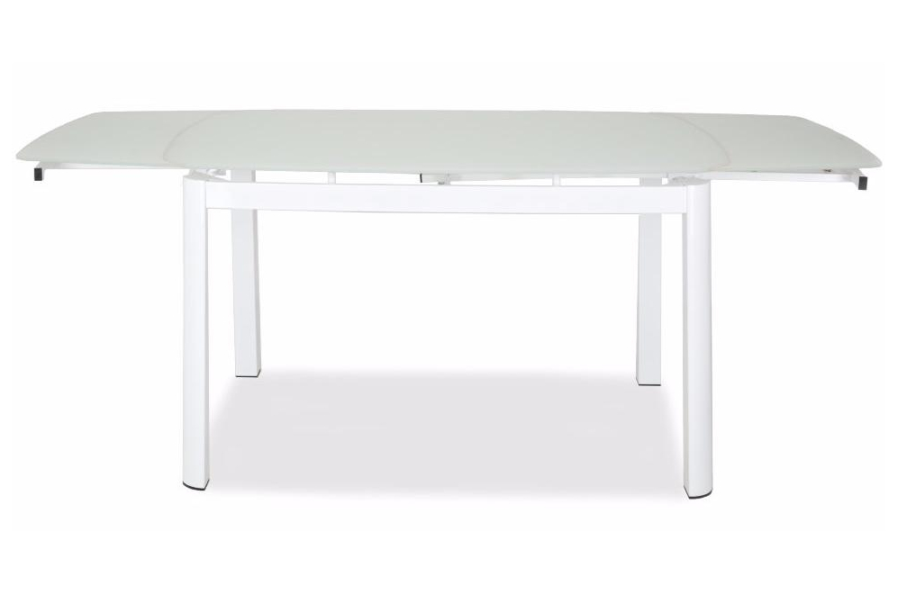 Стол стеклянный DT6236B раскладной super white шелк