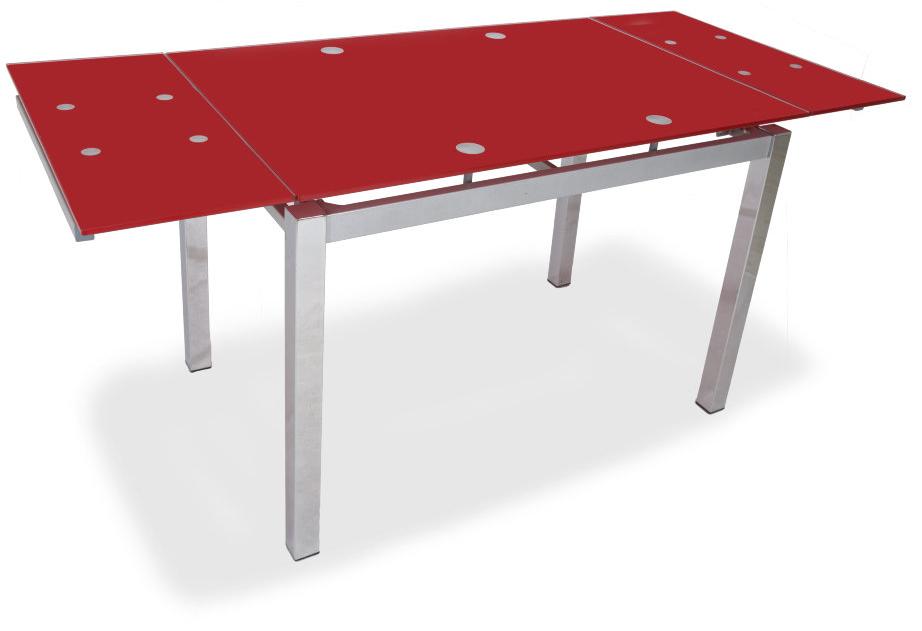 Стол стеклянный S17 раскладной red (без цветка)