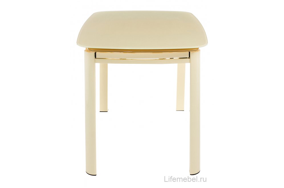 Стол стеклянный DT6236C раскладной milk (h31)