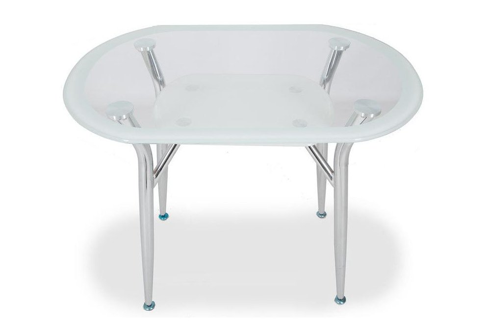 Стол стеклянный S604 90 х 60 х 75 см super white line