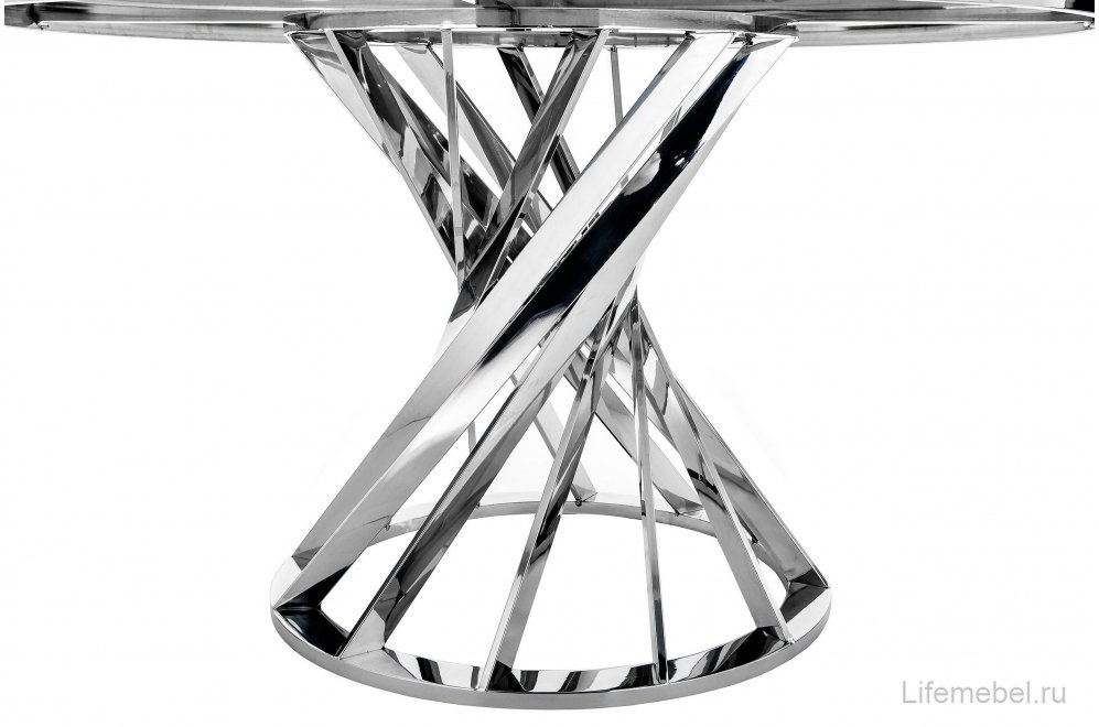 Стол Twist steel / white