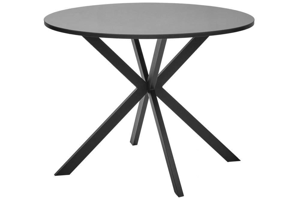 Стеклянный стол Вега D100 черный