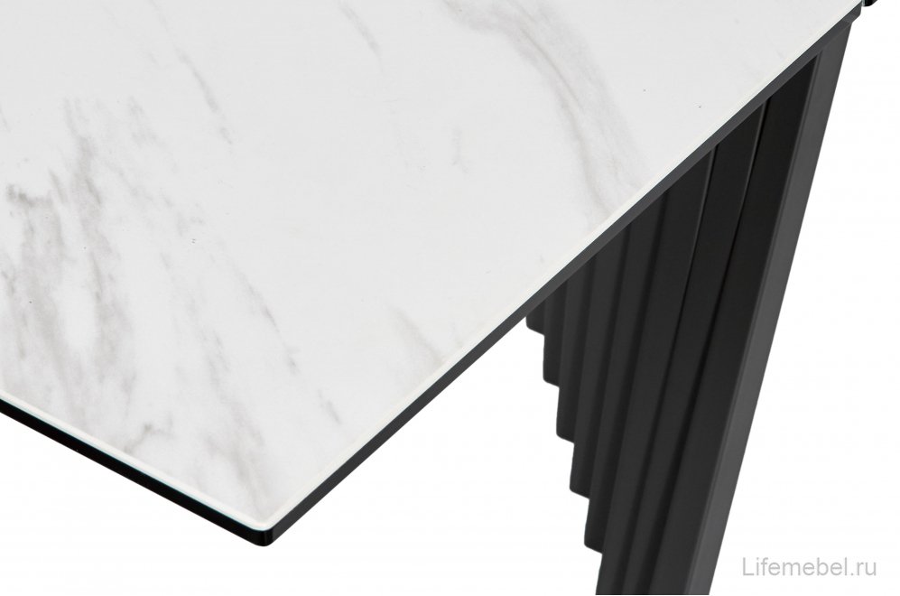 Керамический стол Ivar 180 marbles KL-99 итальянская керамика / белый мрамор