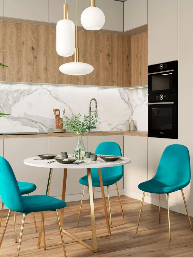 Стол Джонсон 100 белый / золото