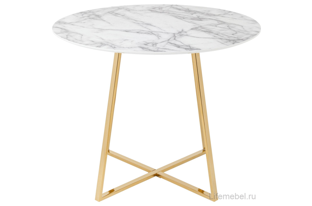 Стол Джонсон 100 белый / золото