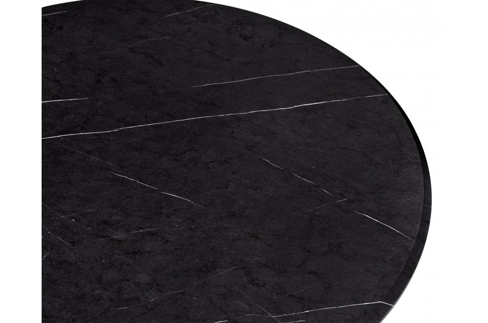 Стол Тулип 80х73 мрамор черный / белый