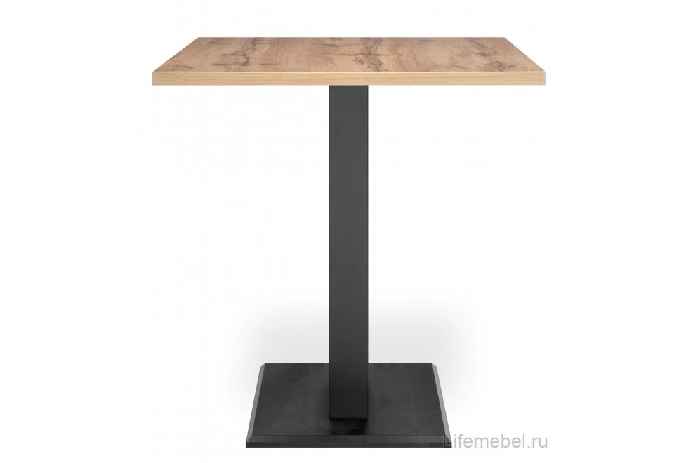 Стол на тумбе Мичиган Лофт 110х70 25 мм дуб вотан / черный матовый