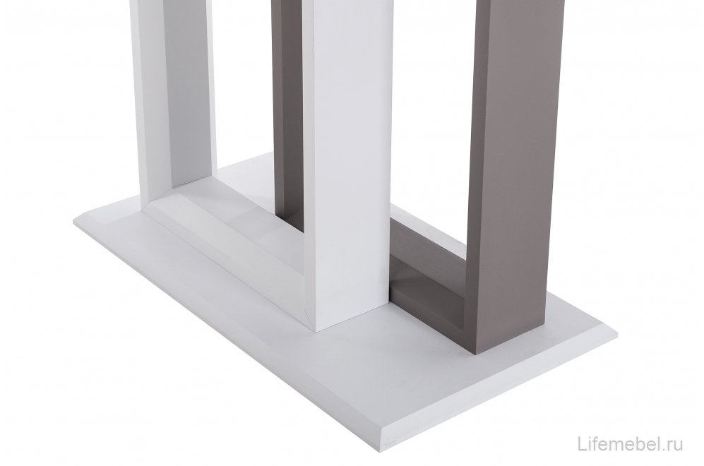 Стол на тумбе Санса 140 белый / белая шагрень