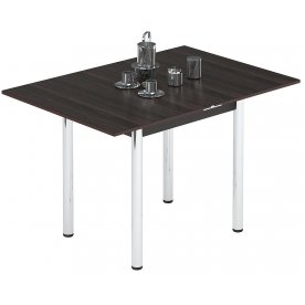 Стол обеденный раздвижной Лиль 1Р металл хром / венге