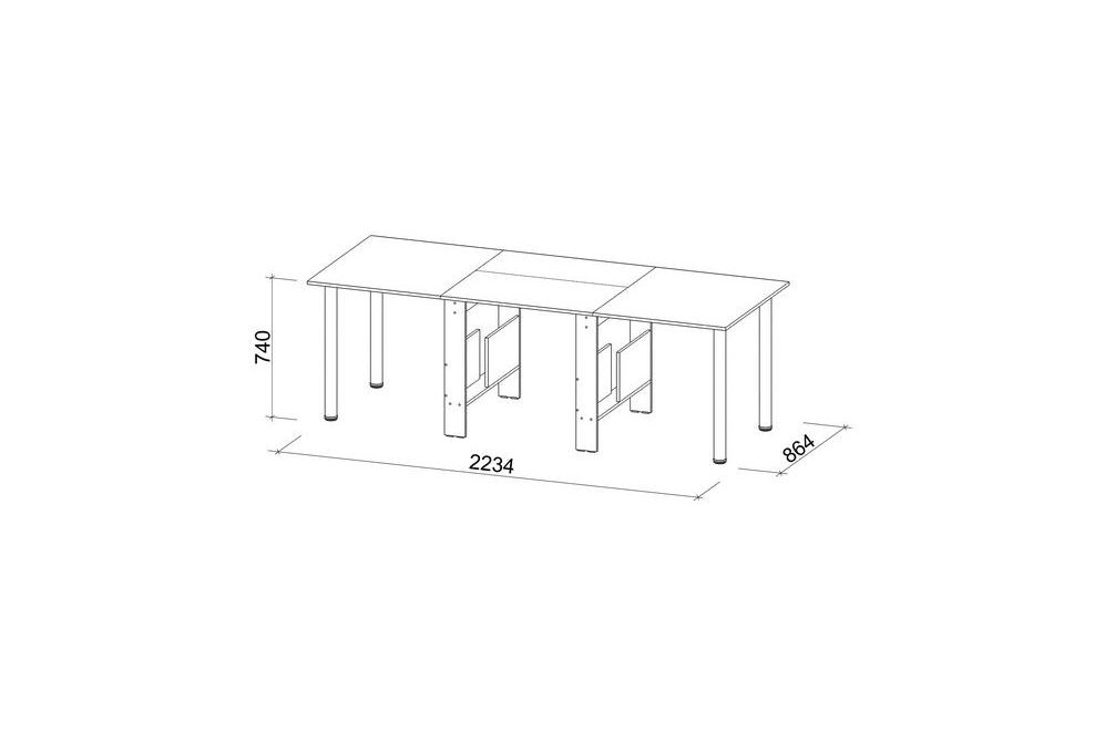 Стол-книжка СтК22 белый