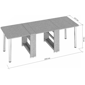 Стол-книжка СКР-16-Р 2500