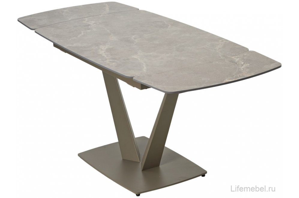 Керамический стол Alatri 120 matt latte stone solid ceramic / taupe