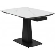 matt white marble solid ceramic / black