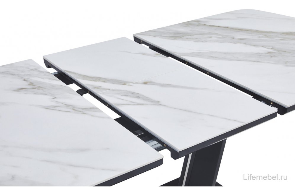 Стол Toro белый / черный / серебро