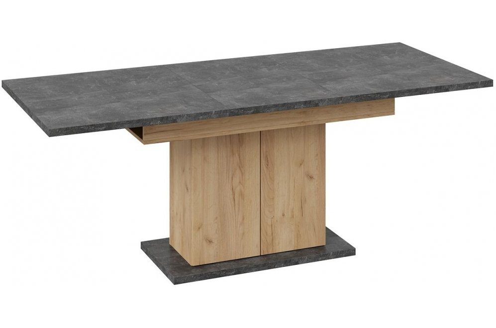 Стол на тумбе Детройт Тип 1 дуб крафт золотой / ателье темное