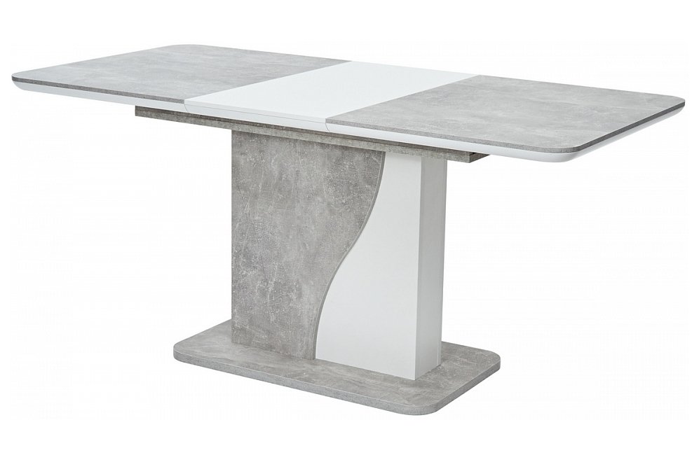 Стол на тумбе Sirius 120 бетон / белый