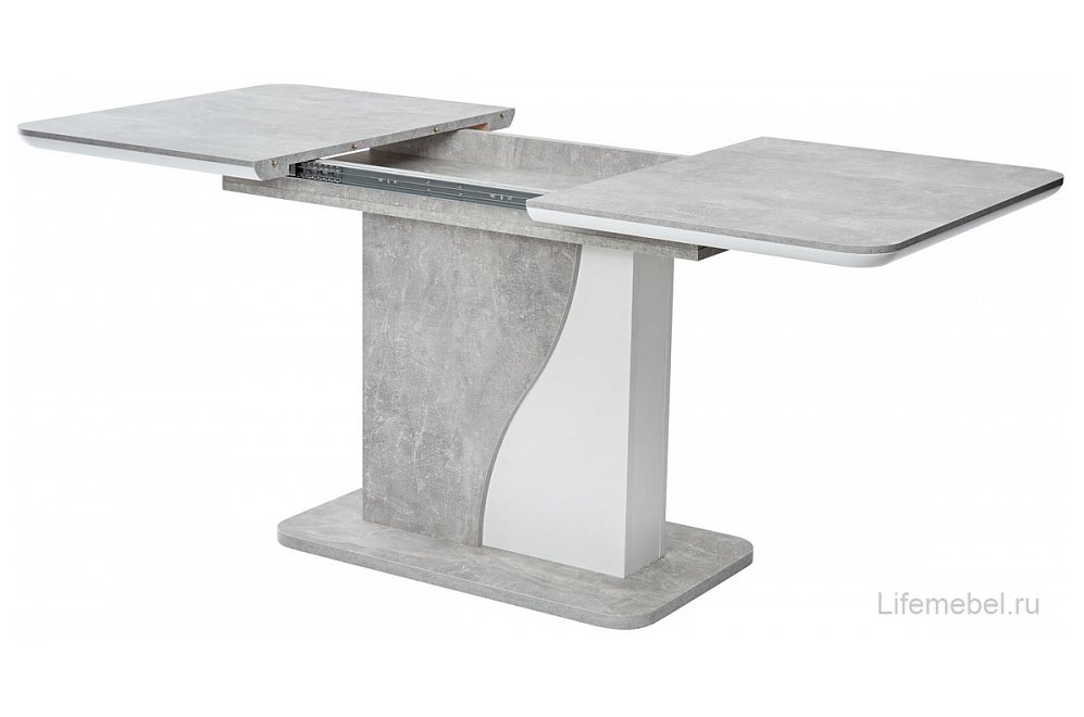 Стол на тумбе Sirius 120 бетон / белый