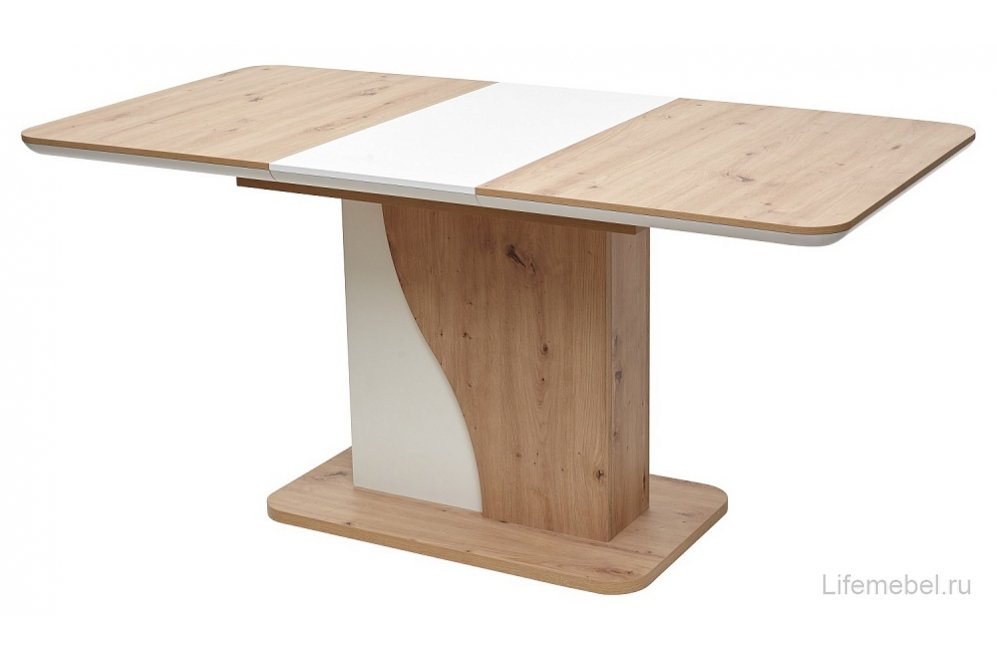 Стол на тумбе Sirius 120 дуб артисан / белый