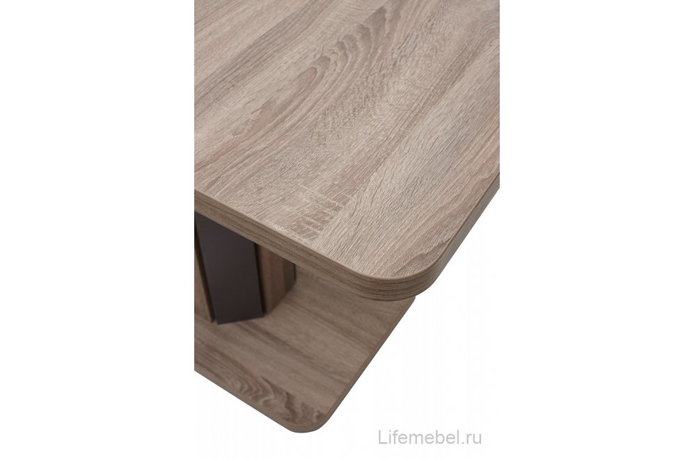 Стол на тумбе Stork 120 дуб канзас / вольфрам