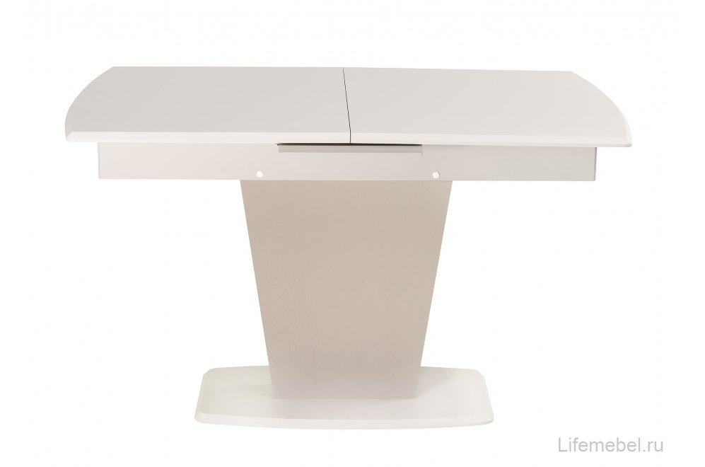 Стол на тумбе Валмиера мускат структурный / массив латте