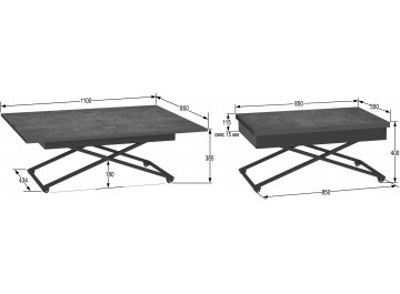 Обеденный стол Калифорния Андрэ Loft белый / черный