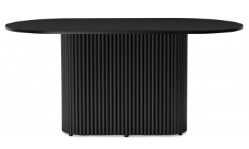 Стол деревянный обеденный Барон 160 х 90 черный / черный